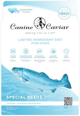 Canine Caviar Special Needs Fish Entrée Alkalizing Holistic Limited Ingredient Diet Dog Food 11 lbs