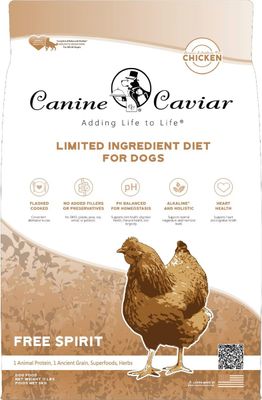 Canine Caviar Free Spirit Entrée Alkalizing Holistic Limited Ingredient Diet Dog Food 11 lbs