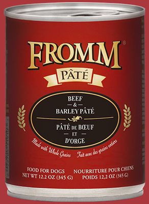Fromm Can Dog Beef &amp; Barley Pate' 12.2 oz Case of 12