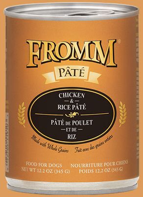 Fromm Can Dog Chicken &amp; Rice Pate' 12.2 oz Case of 12
