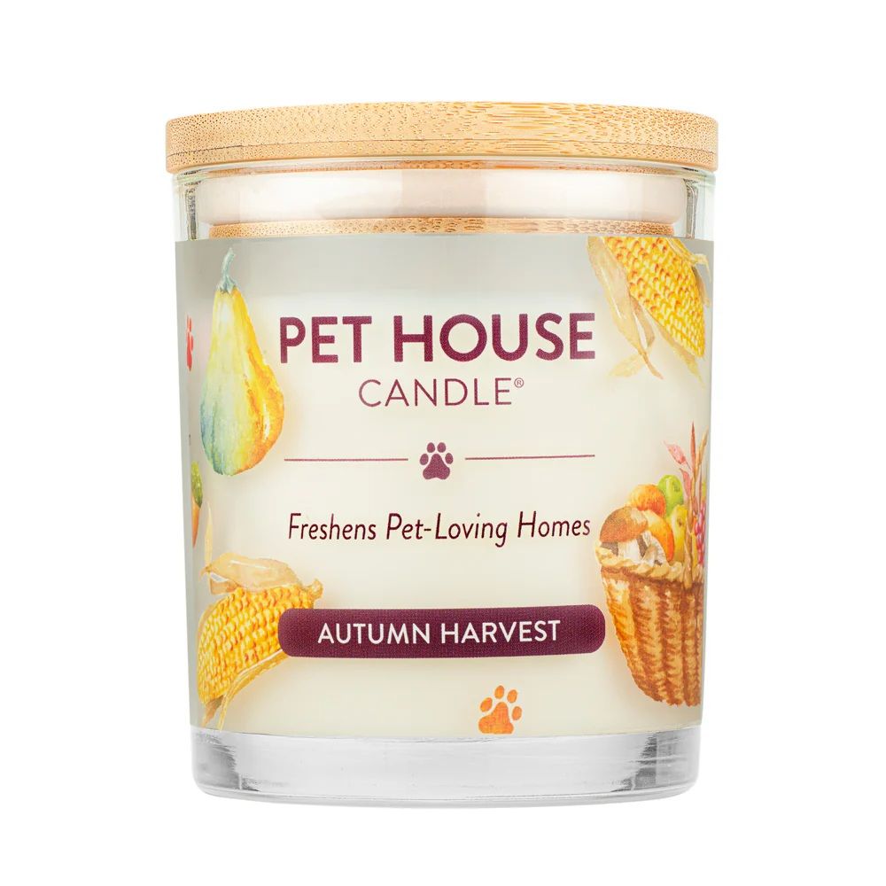 Pet House All Natural Pet Friendly Plant Based Soy Wax Candle Autumn Harvest Scented 9 oz