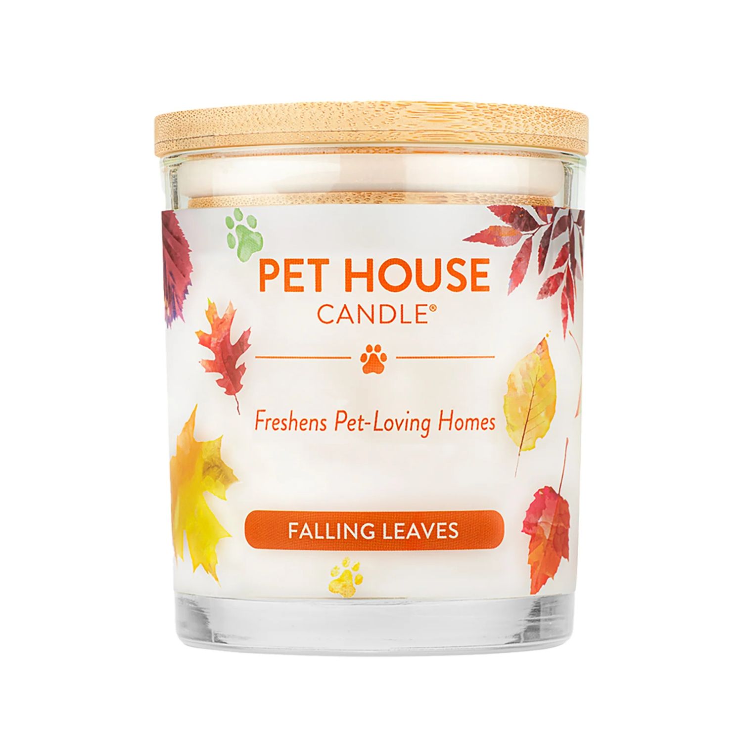 Pet House All Natural Pet Friendly Plant Based Soy Wax Candle Falling Leaves Scented 9 oz