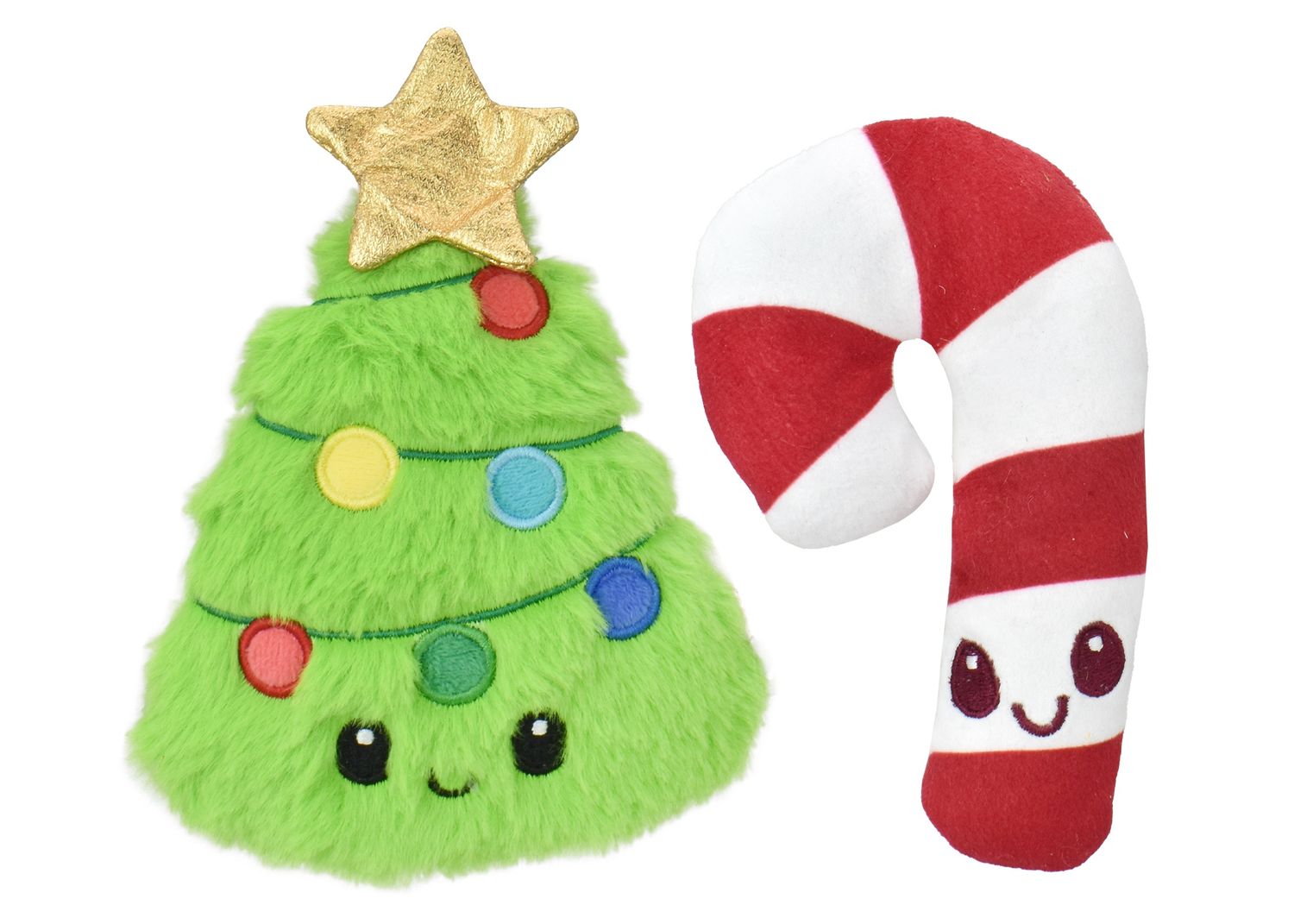 Multipet Holiday 2 Pack Christmas Candy Cane Small Dog Toy