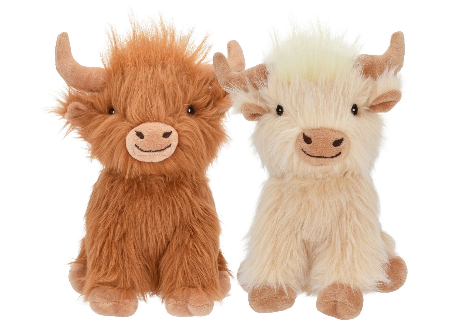 Multipet Jumbo Highland Cow Plush Dog Toy 14 inches