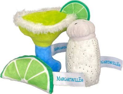 Multipet Margaritaville Margarita Salt Lime Plush Cat Toy with Catnip 5.25 inches