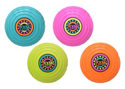 Multipet Grooverz Durable Rubber Ball Dog Toy