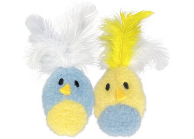 Multipet Feather Birds Cat Nip Cat Toy 2 Pack