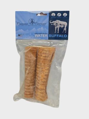 Canine Caviar Buffalo Trachea Buffaroos 6 inches 2 Pack