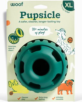 Woof Pupsicle Treat Dispensing Dog Toy Green Extra Large