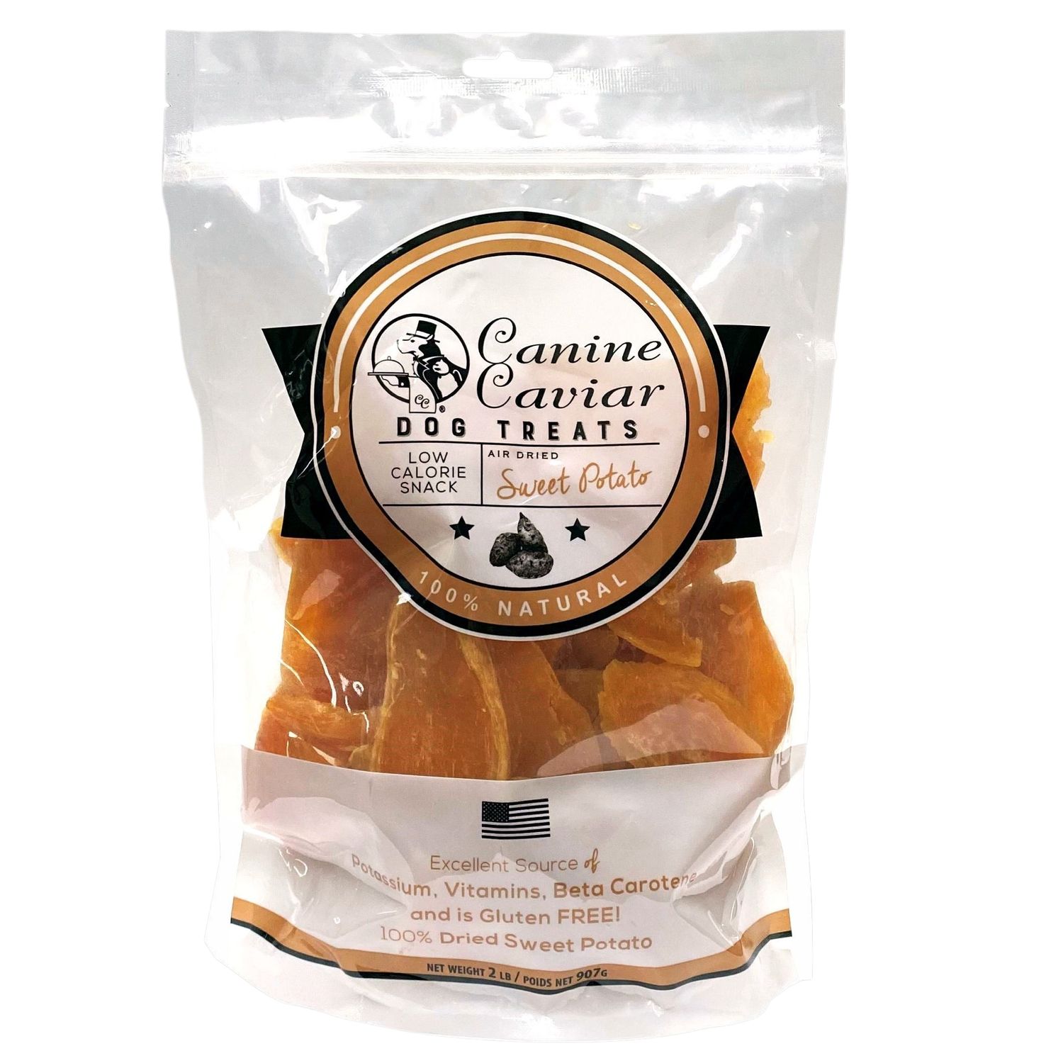Canine Caviar Fresh Dried Sweet Potato All Natural 2 lbs
