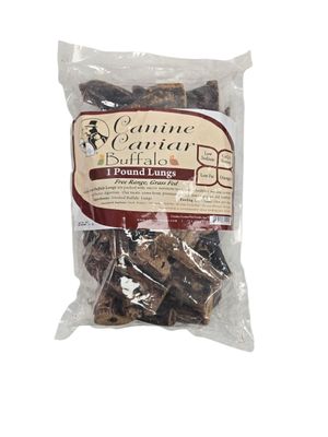 Canine Caviar Water Buffalo Free Range Grass Fed Lungs 1 lb