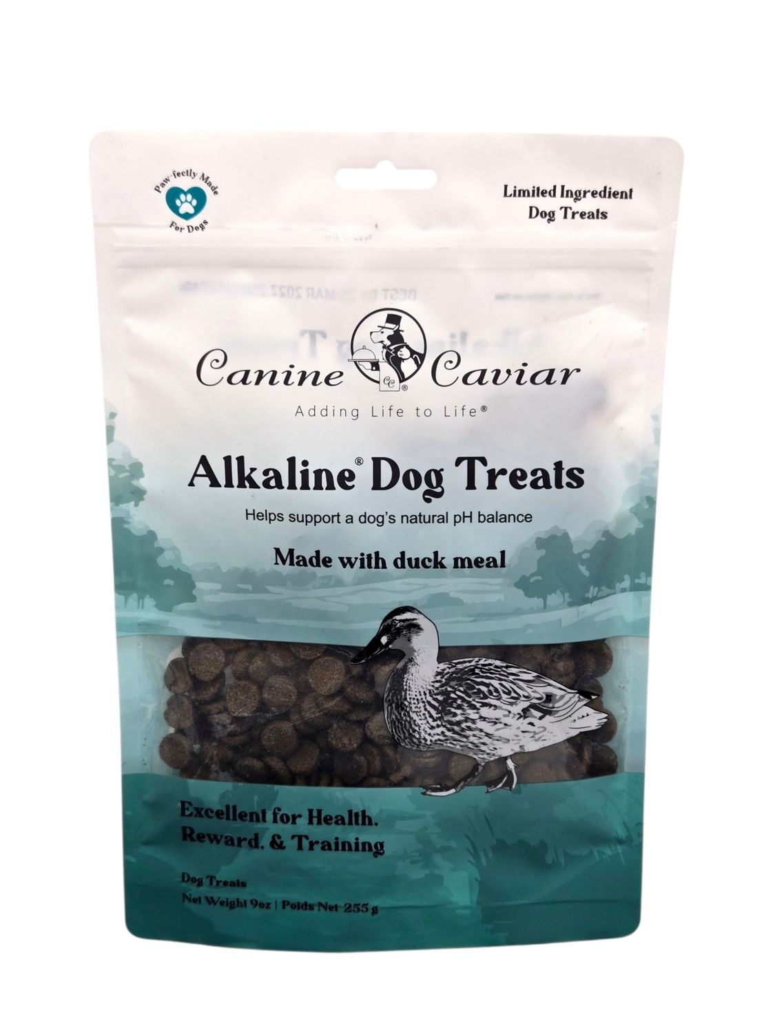 Canine Caviar Alkaline Duck Meal Dog Treats 9 oz