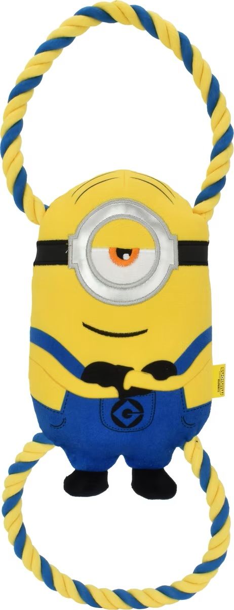 Multipet Minions Plush &amp; Rope Dog Toy Large