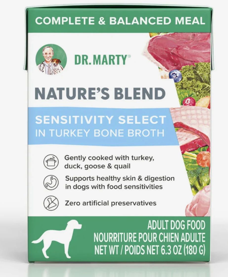 Dr Marty Nature&#39;s Blend Sensitivity Select in Turkey Bone Broth 6.3 oz single