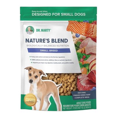 Dr. Marty Nature's Blend Biologically Balanced Nutrition Small Breed Turkey, Beef, Salmon &amp; Duck Freeze Dried Dog Food 48 oz
