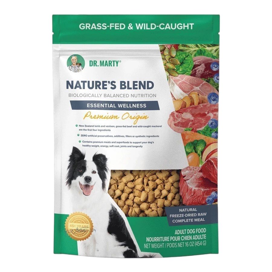 Dr. Marty Nature&#39;s Blend Essential Wellness Premium Origin Lamb, Venison,  Beef &amp; Mackerel Dog Food 16 oz