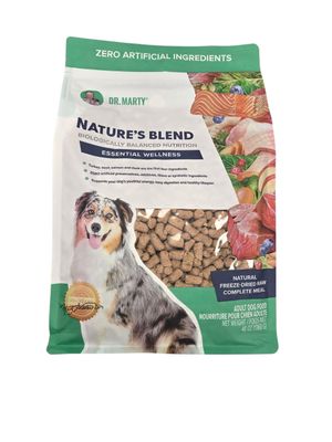 Dr. Marty Nature's Blend Essential Wellness Turkey Beef Salmon &amp; Duck Freeze Dried Dog Food 48 oz