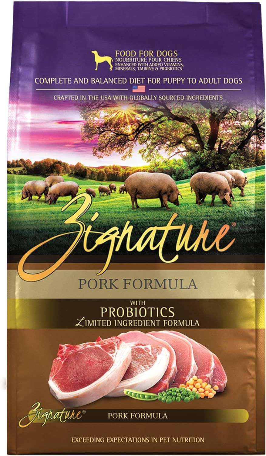 Zignature Pork Formula Limited Ingredient Dog Food 25 lbs