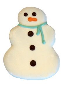 Preppy Puppy Snow Man Cookie Dog Treat