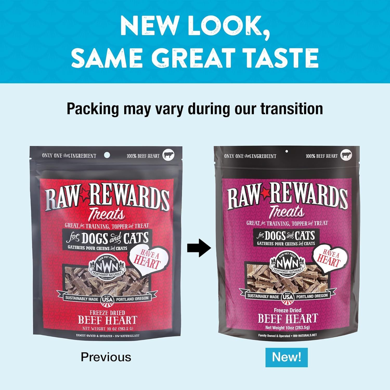 Northwest Naturals Raw Rewards Freeze Dried Beef Hearts Dog &amp; Cat Treats 3 oz