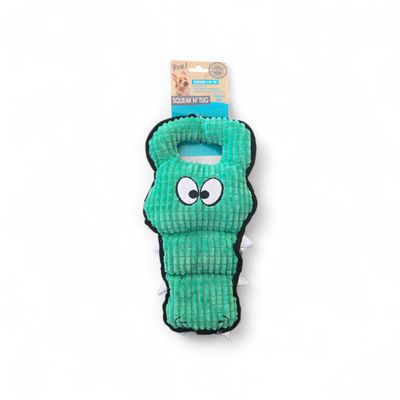 Dogs Rock Squeak N Tug Gator Head Dog Toy