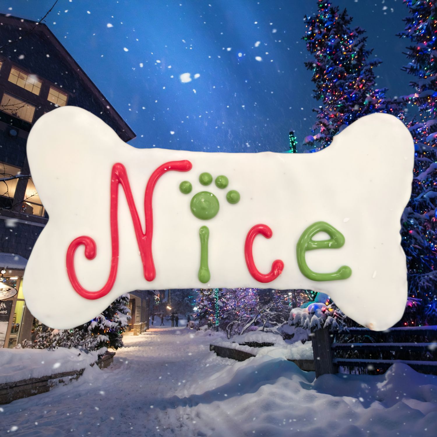 Preppy Puppy Nice Bone Christmas Cookie Dog Treat