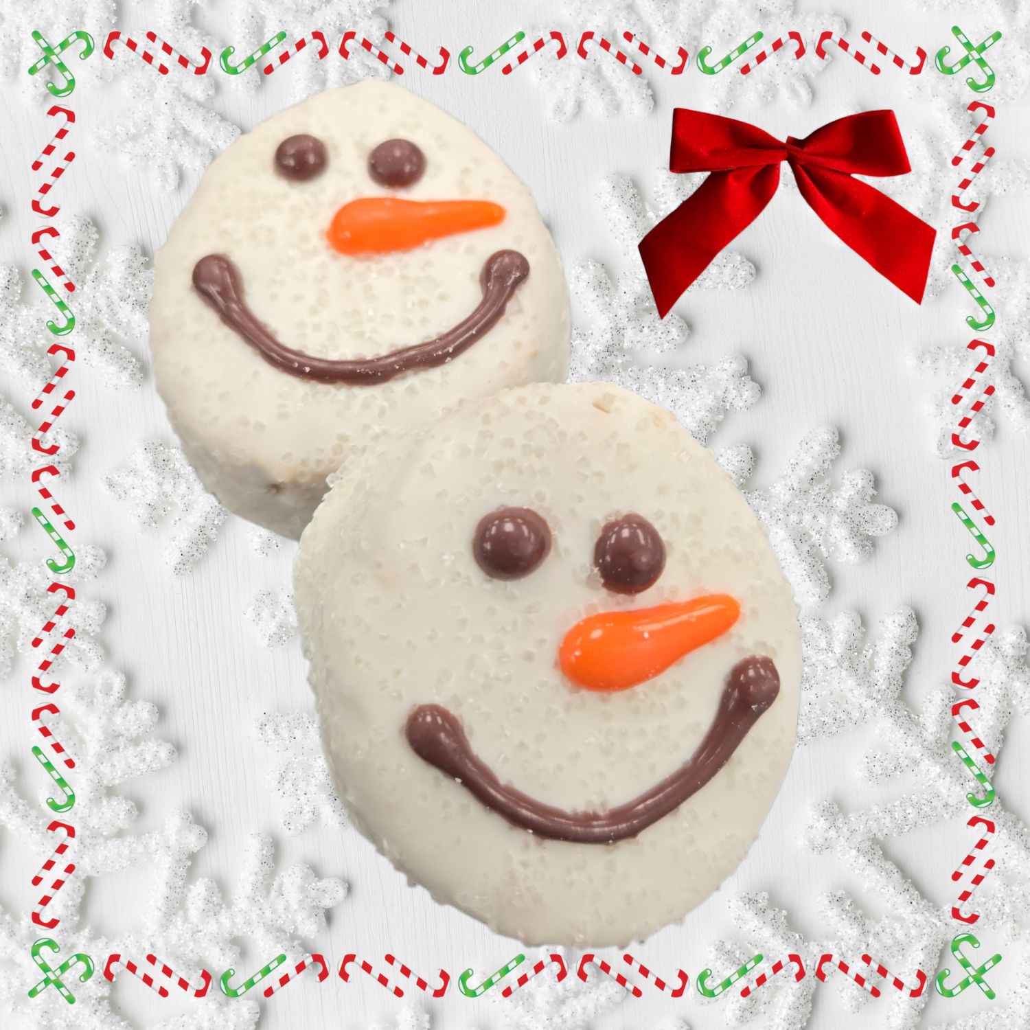 Preppy Puppy Snowman Peanut Butter Christmas Cookie Dog Treats