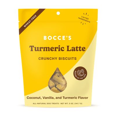 Bocce's Bakery Turmeric Latte Crunchy Biscuits Coconut, Vanilla &amp; Turmeric Recipe 5 oz