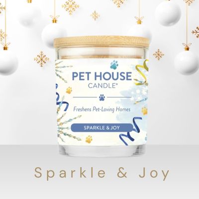 Pet House Sparkle &amp; Joy Scented All Natural Pet Friendly Plant Based Soy Wax Candle 9 oz