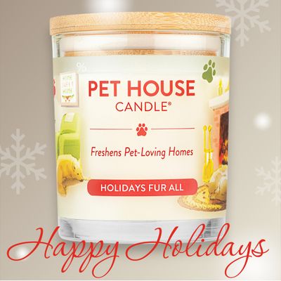Pet House Holidays Fur All Scented All Natural Pet Friendly Plant Based Soy Wax Candle 9 oz