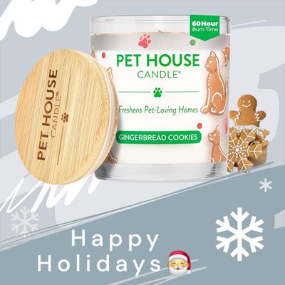 Pet House Gingerbread Cookies Scented All Natural Pet Friendly Plant Based Soy Wax Candle 9 oz