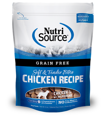 Nutrisource Dog Treats Grain Free Tender Bites Chicken 6 oz