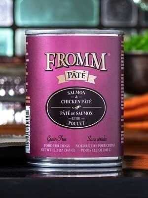 Fromm Can Dog Grain Free Salmon &amp; Chicken Pate' 12.2 oz