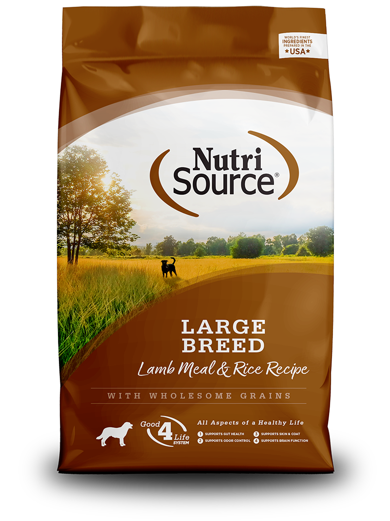 NutriSource Dog Food Large Breed Lamb &amp; Rice Recipe 26 lbs