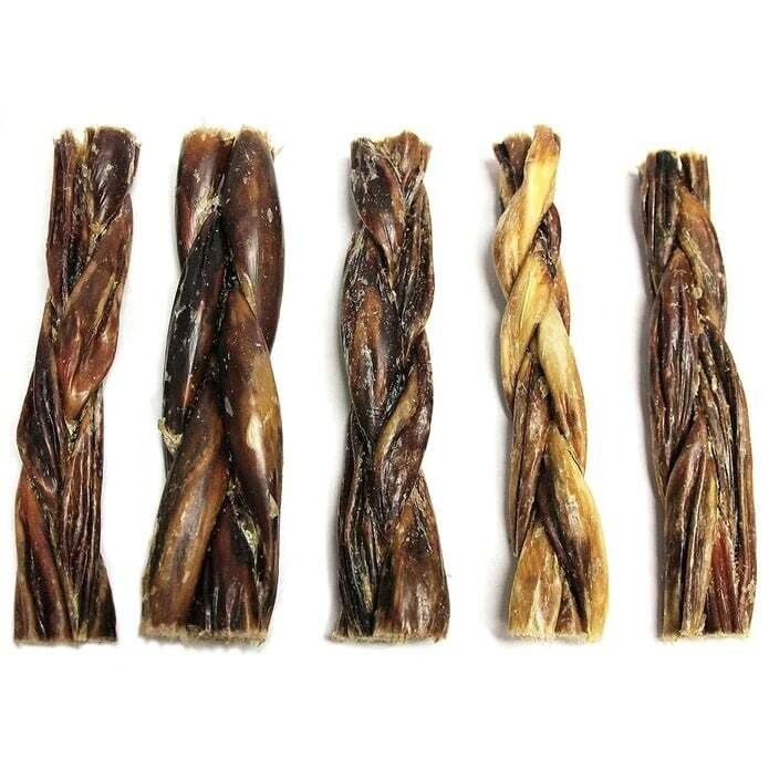 Tuesday's Natural Braided Gullet Stick Dog Treats 6 inches