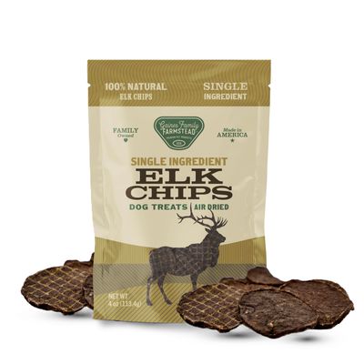 Gaines Family Farmstead Elk Chips All Natural Dog Treats 4 oz