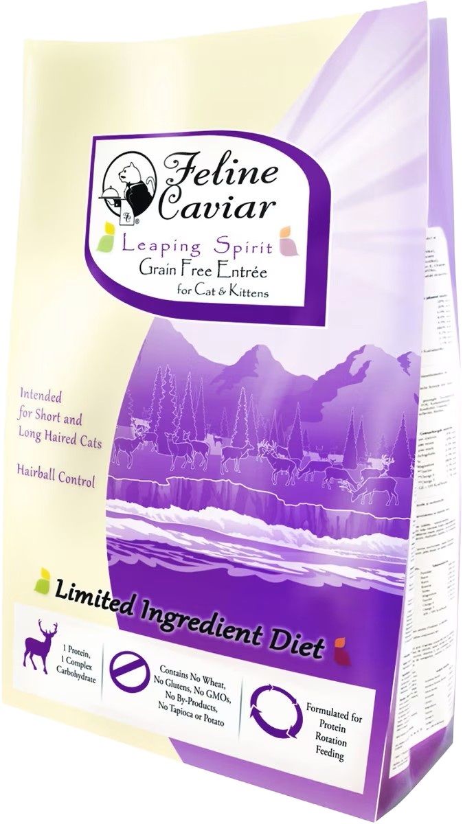 Feline Caviar Leaping Spirit Venison Holistic Grain Free Entree Cat &amp; Kitten Food 4.4 lb