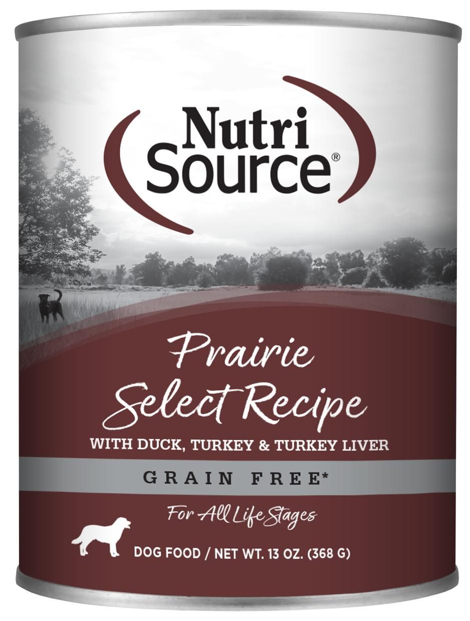 Nutrisource Prairie Select Recipe Grain Free Can Dog Food 13 oz single