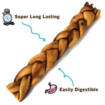 Tuesday's Natural Jumbo Braided Collagen Stick Dog Chew 12 inches