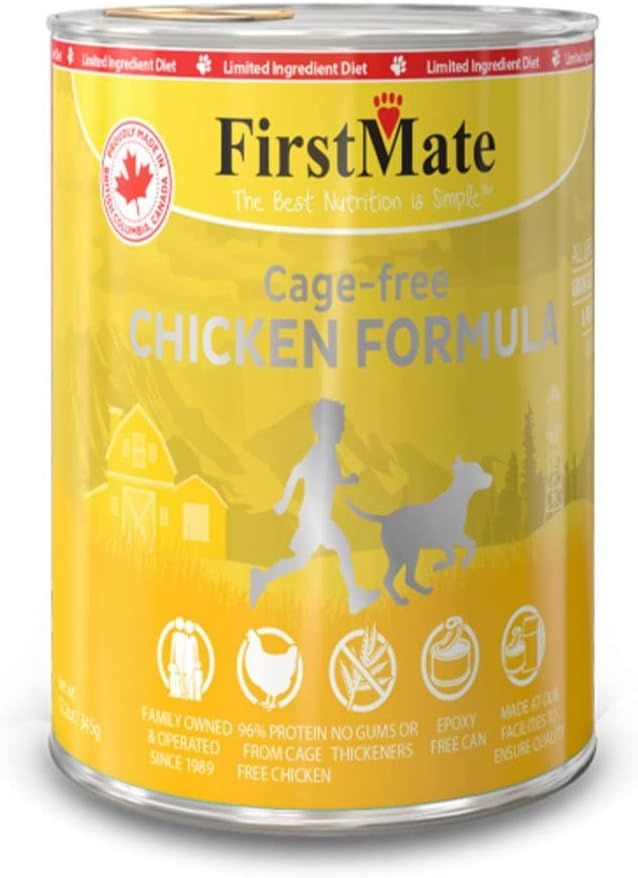 First Mate Cage Free Chicken Formula Grain Free Dog Food 12.2 oz Case of 12