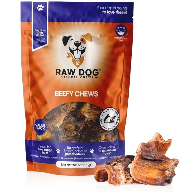 Raw Dog Natural Chews Beefy Chews Dog Treats 6 oz