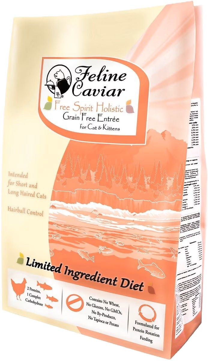 Feline Caviar Free Spirit Holistic Grain Free Cat &amp; Kitten Entree 4.4 lb