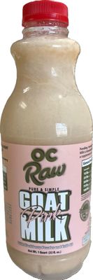 OC Raw Frozen Pure and Simple Pink Goat Milk 32 oz