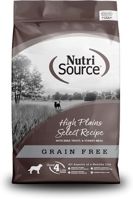 Nutrisource Dog Food Grain Free High Plains Select Recipe 26 lbs