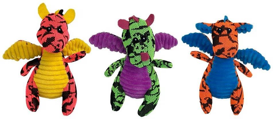 Multipet Mini Pet Dragon Plush Dog Toy