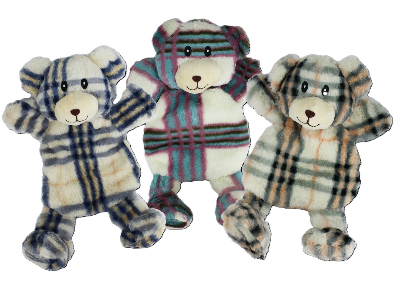 Multipet Berman Bears Crinkle Plush Dog Toy