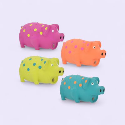 Multipet Globlet Pig Latex Squeaker Grunts Dog Toy Large