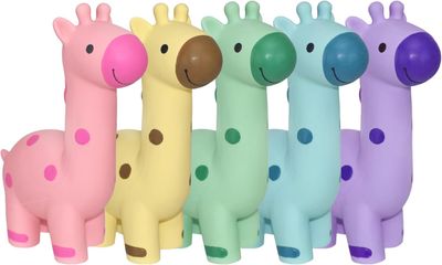 Multipet Giraffe Latex Squeaker Dog Toy Mini 5.75 inches