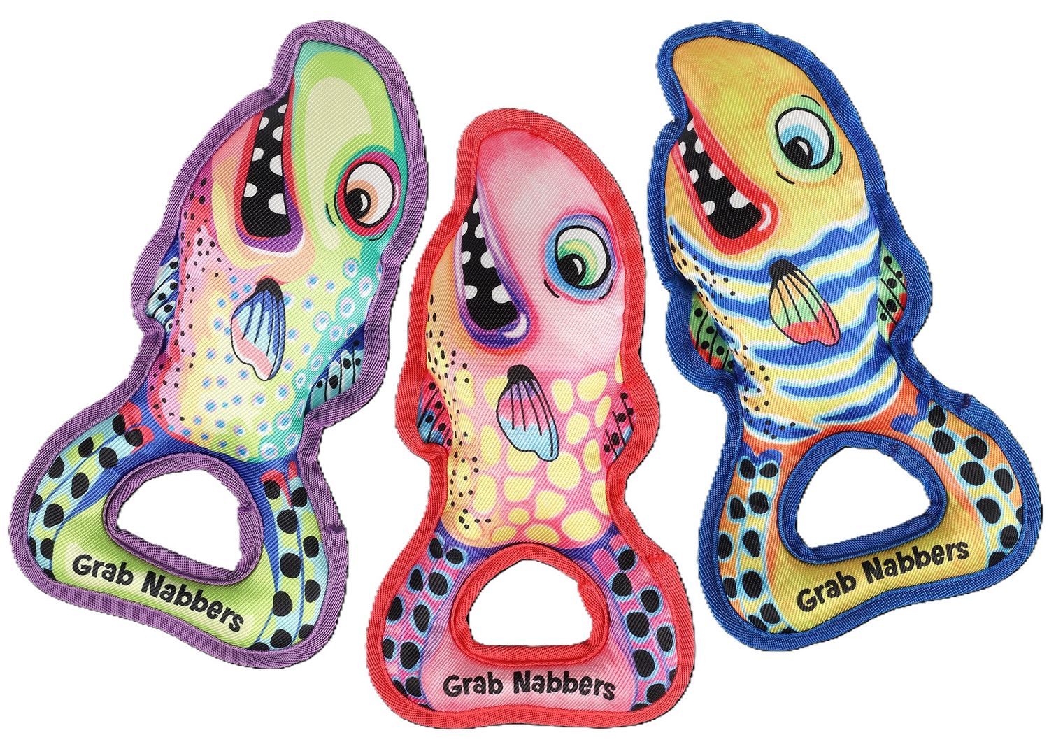 Multipet Fuzzu Grab Nabbers Tough Plush Nylon Dog Toys