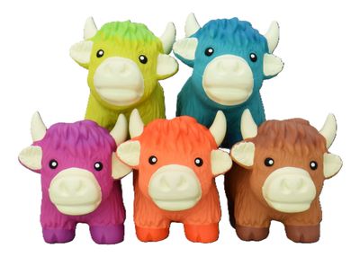 Multipet Highland Cow Latex Grunting Dog Toy